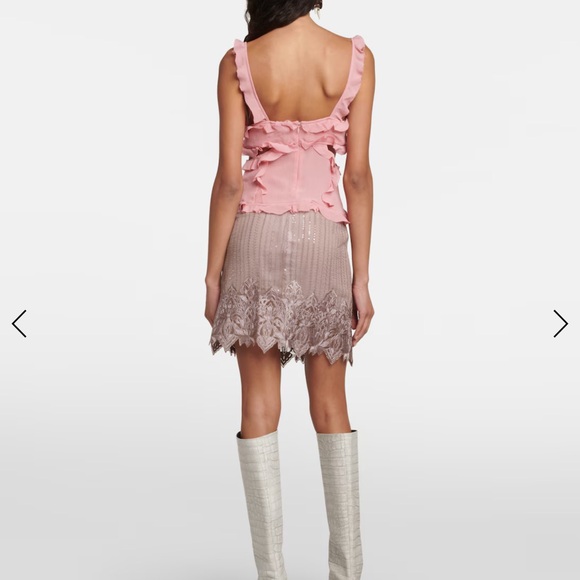 Acne studios Ruffled top in GREEN - Picture 7 of 8